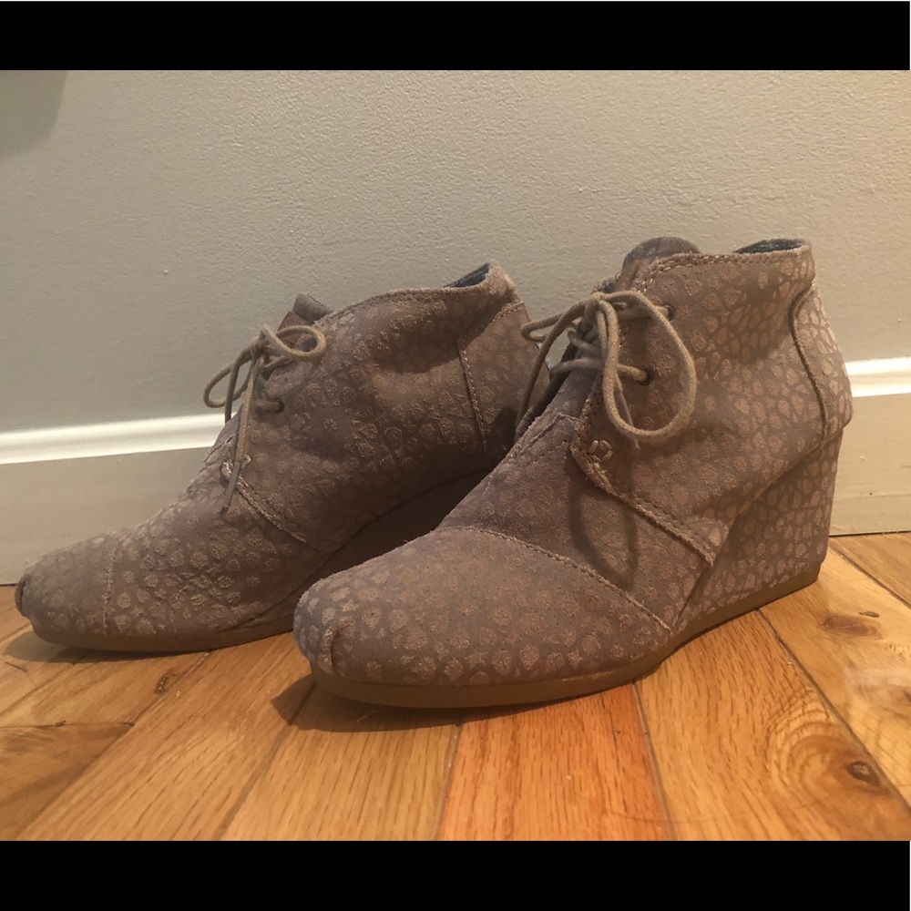 Toms Desert Boots - taupe pebble - size 9